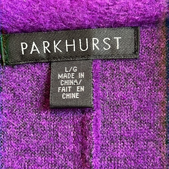 𝅺Pinehurst Wool Blend Purple Snap Button Blazer SZ L - Picture 5 of 13